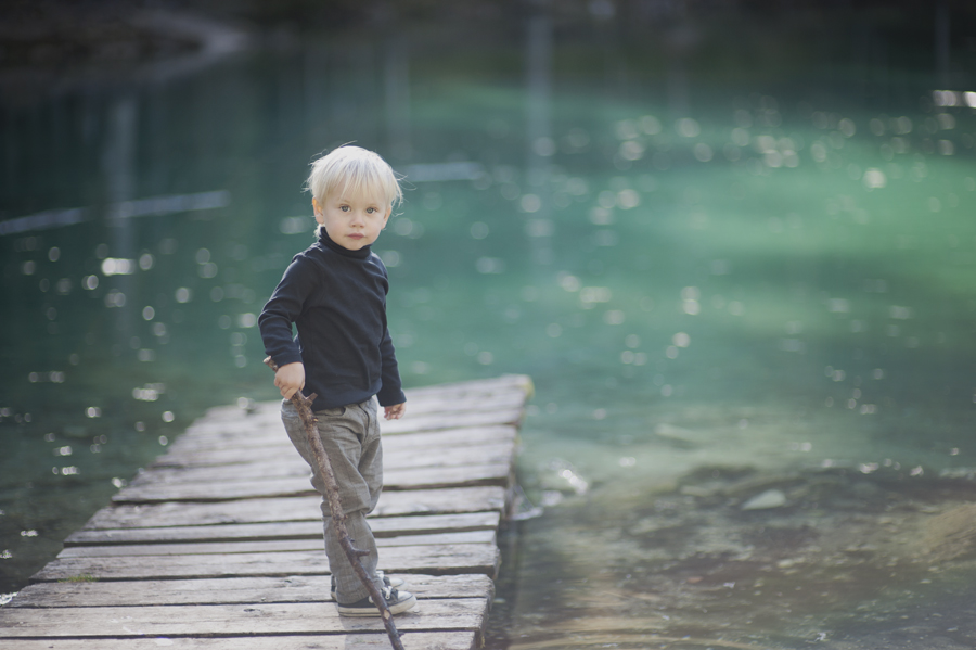 lake + stick = happy 2 year old